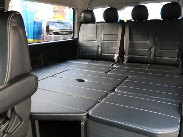 ハイエースワゴン GL ロング FLEX内装アレンジ【familiar】ベット&テーブル車中泊仕様 BIG-X11インチナビ HDMIスマホミラーリング フローリングフロア デジタルインナーミラー パノラミックビューモニター TSS(58枚目)