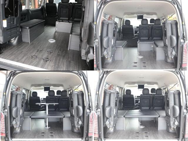 ハイエースワゴン GL ロング 【Relaxing内装】ベット&テーブル BIG-X11インチナビ 12.8フリップダウンモニター ミラーリングHDMIポート 1.5インチローダウン トヨタセーフティセンス デジタルインナーミラー(5枚目)