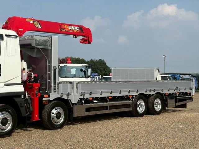 スーパーグレート クレーン付平ボディー　未使用　リアエアサス　４段　ラジコン　４軸低床　山田　ユニックＵＲＧ５０４　シフトパイロット　３９４ｐｓ　積載１２ｔ（8枚目）