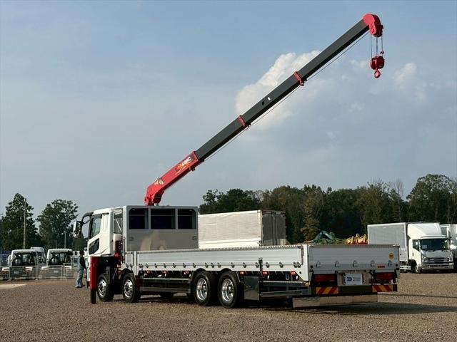 スーパーグレート クレーン付平ボディー　未使用　リアエアサス　４段　ラジコン　４軸低床　山田　ユニックＵＲＧ５０４　シフトパイロット　３９４ｐｓ　積載１２ｔ（13枚目）