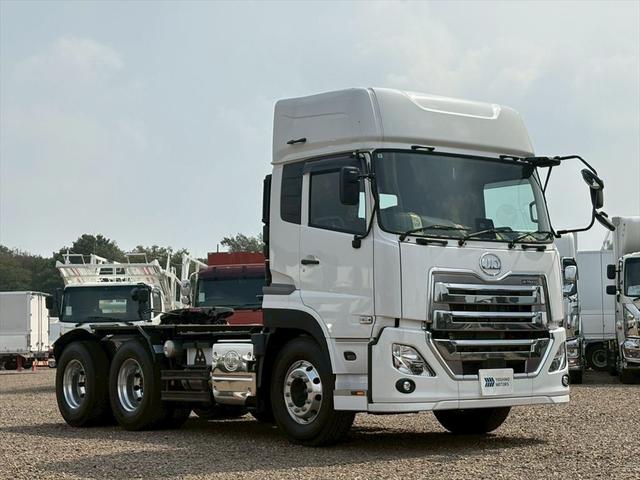 クオン トラクタ(2デフ) ハイルーフ リアエアサス 流体式リターダ 一括緩和 ソーシンUー20-A ESCOT 530ps 積載18t(4枚目)