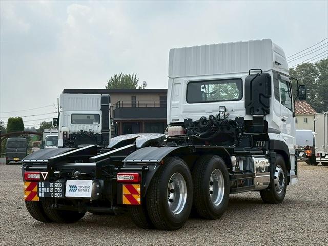 クオン トラクタ(2デフ) ハイルーフ リアエアサス 流体式リターダ 一括緩和 ソーシンUー20-A ESCOT 530ps 積載18t(6枚目)