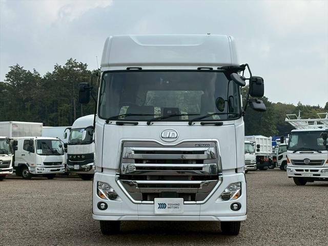 クオン トラクタ(2デフ) ハイルーフ リアエアサス 流体式リターダ 一括緩和 ソーシンUー20-A ESCOT 530ps 積載18t(16枚目)