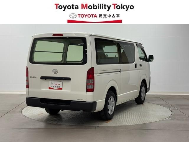 ハイエースバン ロングＤＸ　ブレーキサポート　リアカメラ　ＰＷ　運転席エアバッグ　ナビテレビ　横滑り防止　整備点検記録簿　イモビ付　パワーステアリング　エアコン　ミュージックプレイヤー接続可　ＡＢＳ　キーレス　ワンセグテレビ（2枚目）