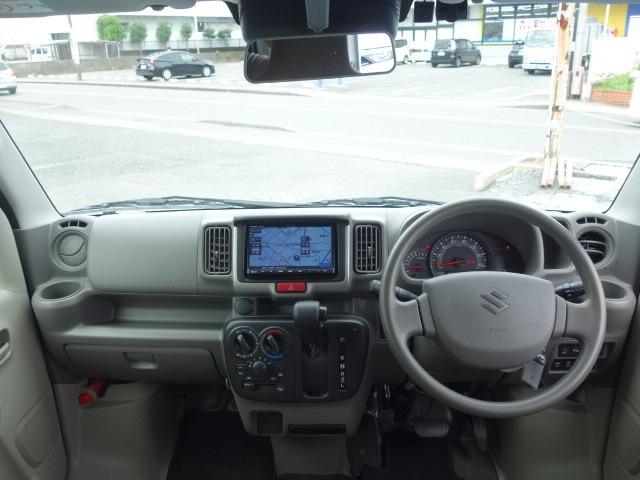 エブリイ ＰＣリミテッド　禁煙車　ハイルーフ　社外メモリーナビ　Ｂｌｕｅｔｏｏｔｈ接続　録音機能搭載　ＥＴＣ　キーレス　両側スライドドア　ブレーキアシスト　レーンアシスト　社外ルーフキャリア付　コーナーセンサー（10枚目）