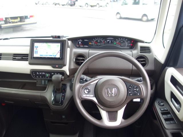 N-BOX L 禁煙車 社外メモリーナビゲーション 衝突軽減ブレーキ Bluetooth接続 アダプティブクルーズコントロール バックカメラ ETC スマートキー 電動スライドドア 前席シートヒーター(55枚目)