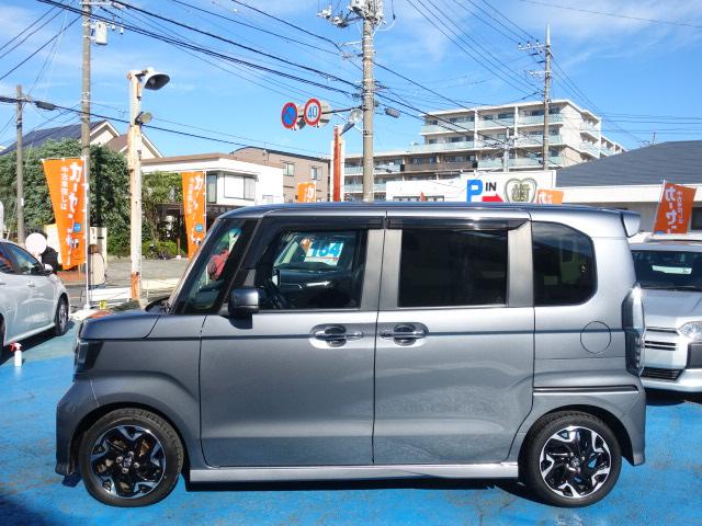 N-BOXカスタム G・Lターボホンダセンシング 禁煙車 ハーフレザーシート ターボ 社外メモリーナビ フルセグTV DVD再生 Bluetooth/USB接続 録音機能搭載 バックカメラ ETC スマートキー 両側パワースライドドア 純正15AW(48枚目)