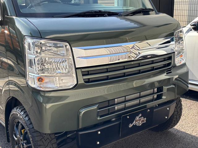 エブリイ ジョイン 5型 5MT 4WD セーフティサポート ナビ/フルセグTV 14ホイール&オープンカントリー 革調シートカバー&チェック柄フロアーマット ショートバンパー化&スキッドバンパー イエローキャリパー(18枚目)