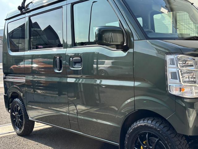 エブリイ ジョイン 5型 5MT 4WD セーフティサポート ナビ/フルセグTV 14ホイール&オープンカントリー 革調シートカバー&チェック柄フロアーマット ショートバンパー化&スキッドバンパー イエローキャリパー(20枚目)