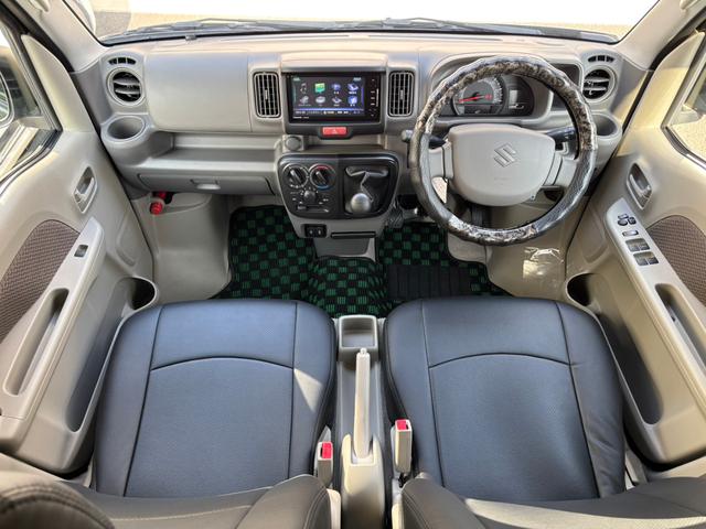 エブリイ ジョイン 5型 5MT 4WD セーフティサポート ナビ/フルセグTV 14ホイール&オープンカントリー 革調シートカバー&チェック柄フロアーマット ショートバンパー化&スキッドバンパー イエローキャリパー(22枚目)