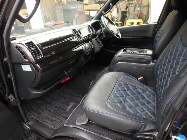レジアスエースバン スーパーＧＬ　ダークプライムＩＩ　５型　軽油　２８００ｃｃターボ　２ＷＤ　６速ＡＴ　ＴＳＳ無し　ＶＳＣ＆ＴＲＣ　ＬＥＤヘッドライト　ＳＤナビＴＶ　バックカメラ　ＥＴＣ２．０　ＡＣ１００Ｖ電源　Ｗエアバック　純正アルミ　スマートキー２個（48枚目）