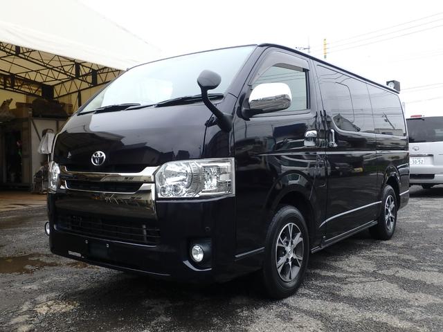 レジアスエースバン スーパーＧＬ　ダークプライム　５型　軽油　２８００ｃｃターボ　４ＷＤ　寒冷地　ＴＳＳ無し　ナビＴＶ　Ｂカメ　Ｄインナーミラー　ＥＴＣ２．０　ＡＣ１００Ｖ　ソナー　ＷエアＢ　ハンガーパイプ　スマートキー２個（4枚目）
