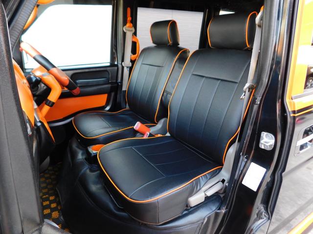 エブリイワゴン ＰＺターボスペシャル　４ＷＤ　ターボ　アーリーバス仕様　内外装ブラックオレンジツートン　メッキホイールキャップ　両側パワスラ　カロッツェリアナビ　バックカメラ　ＴＶ　Ｂｌｕｅｔｏｏｔｈ　ＥＴＣ　シートヒーター　キーレス（34枚目）