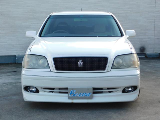 クラウン アスリートＶ　５ＭＴ換装　社外フルエアロ　ＳＴ－ＧＡＲＡＧＥ車高調　前置きＩＣ　社外マフラー　ＢＲＩＤＥシート　社外１７インチＡＷ　カロッツェリアナビ　ＴＶ　Ｂｌｕｅｔｏｏｔｈ（2枚目）