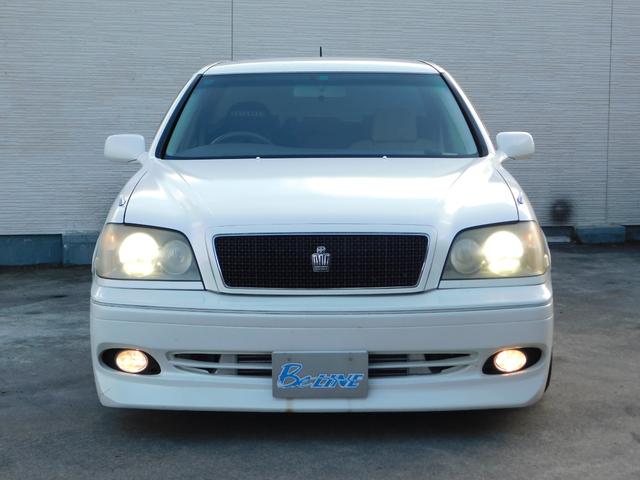 クラウン アスリートＶ　５ＭＴ換装　社外フルエアロ　ＳＴ－ＧＡＲＡＧＥ車高調　前置きＩＣ　社外マフラー　ＢＲＩＤＥシート　社外１７インチＡＷ　カロッツェリアナビ　ＴＶ　Ｂｌｕｅｔｏｏｔｈ（5枚目）