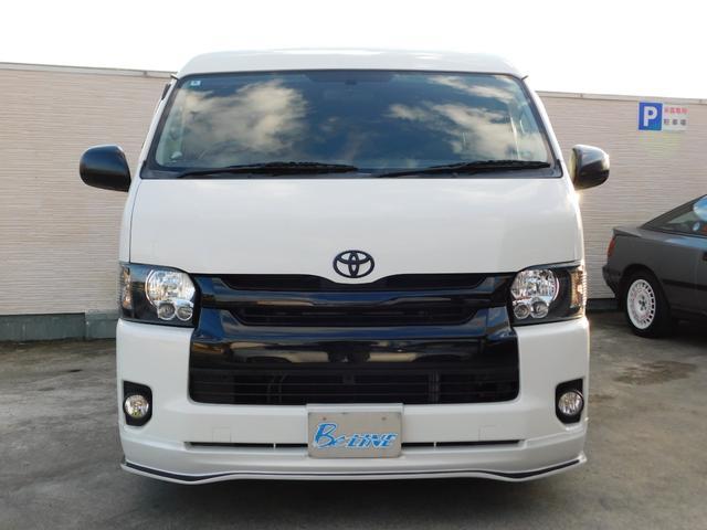 ハイエースワゴン GL 社外フルエアロ ローダウン 社外20インチAW オーバーフェンダー パワースライド ナビ バックカメラ TV Bluetooth シートカバー 社外マフラー 社外テール ETC(2枚目)