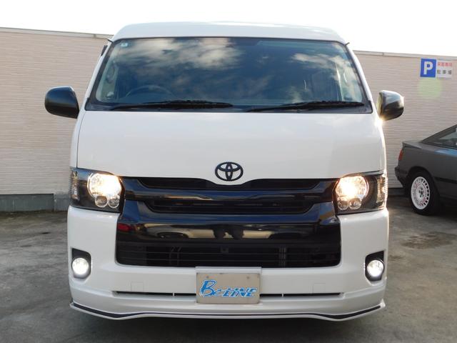 ハイエースワゴン GL 社外フルエアロ ローダウン 社外20インチAW オーバーフェンダー パワースライド ナビ バックカメラ TV Bluetooth シートカバー 社外マフラー 社外テール ETC(5枚目)