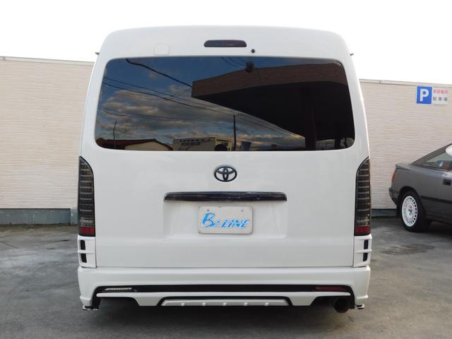 ハイエースワゴン GL 社外フルエアロ ローダウン 社外20インチAW オーバーフェンダー パワースライド ナビ バックカメラ TV Bluetooth シートカバー 社外マフラー 社外テール ETC(10枚目)