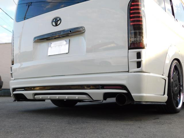 ハイエースワゴン GL 社外フルエアロ ローダウン 社外20インチAW オーバーフェンダー パワースライド ナビ バックカメラ TV Bluetooth シートカバー 社外マフラー 社外テール ETC(18枚目)