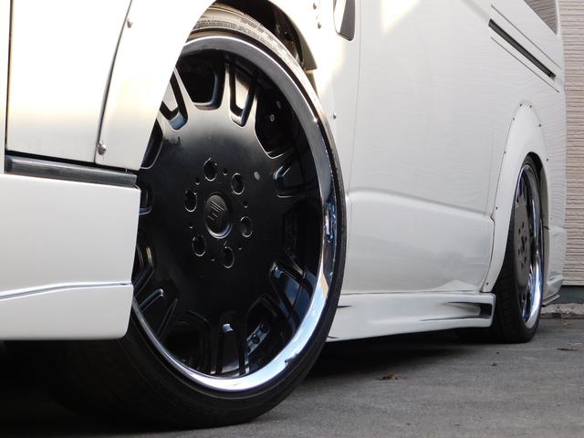 ハイエースワゴン GL 社外フルエアロ ローダウン 社外20インチAW オーバーフェンダー パワースライド ナビ バックカメラ TV Bluetooth シートカバー 社外マフラー 社外テール ETC(20枚目)