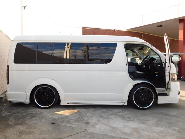 ハイエースワゴン GL 社外フルエアロ ローダウン 社外20インチAW オーバーフェンダー パワースライド ナビ バックカメラ TV Bluetooth シートカバー 社外マフラー 社外テール ETC(22枚目)