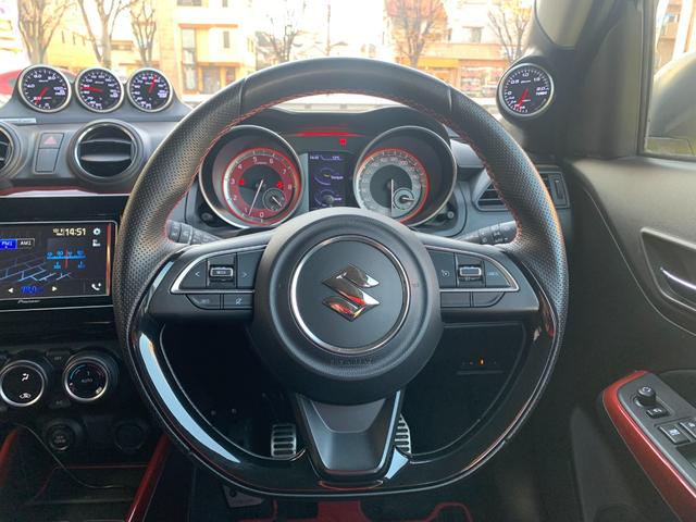 スイフトスポーツ ベースグレード　走行３５８５５Ｋｍ　カロッツェリアディスプレイオーディオ　社外メーター（14枚目）