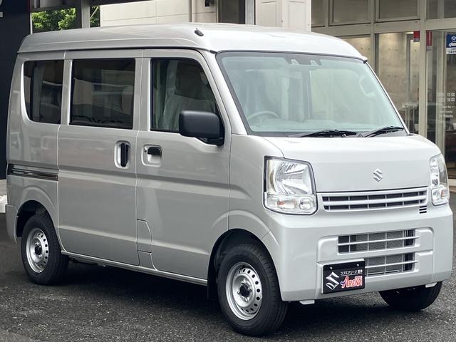 エブリイ ＰＡリミテッド　届出済未使用車　盗難防止　バックソナー　衝撃安全ボディー　フロントパワーウインドウ　キーレスキー　助手席エアバック　エアバック　Ａストップ　パワステ　ＡＣ　横滑り防止　ＡＢＳ　レーダーブレーキ装着車（7枚目）