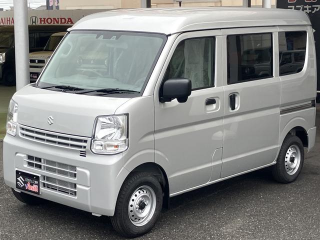 エブリイ ＰＡリミテッド　届出済未使用車　盗難防止　バックソナー　衝撃安全ボディー　フロントパワーウインドウ　キーレスキー　助手席エアバック　エアバック　Ａストップ　パワステ　ＡＣ　横滑り防止　ＡＢＳ　レーダーブレーキ装着車（9枚目）