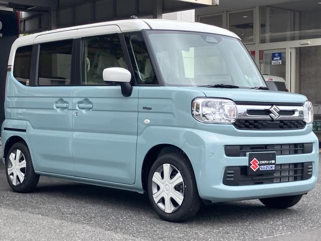 スペーシア ハイブリッドＸ　届出済未使用車　全方位モニター付メモリーナビゲーション　フルセグ　Ｂｌｕｅｔｏｏｔｈ対応　ＬＥＤヘッドライト　オートライト　フルオートエアコン　フロントサイドリアカメラ（3枚目）