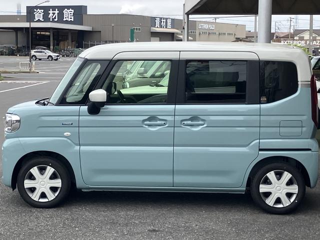 スペーシア ハイブリッドＸ　届出済未使用車　全方位モニター付メモリーナビゲーション　フルセグ　Ｂｌｕｅｔｏｏｔｈ対応　ＬＥＤヘッドライト　オートライト　フルオートエアコン　フロントサイドリアカメラ（10枚目）