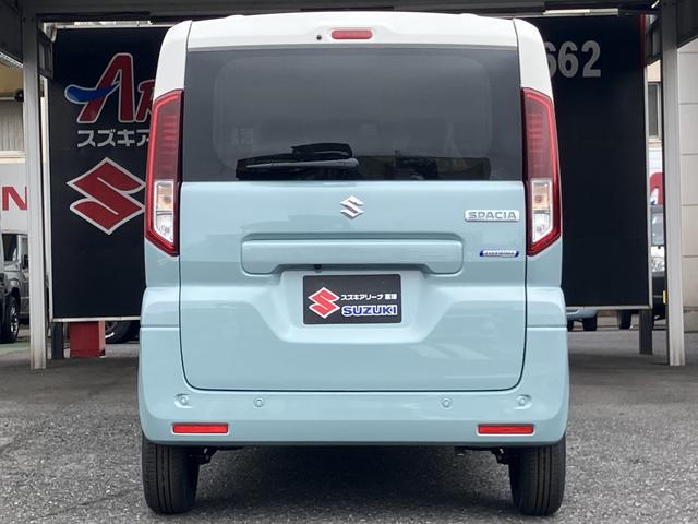 スペーシア ハイブリッドＸ　届出済未使用車　全方位モニター付メモリーナビゲーション　フルセグ　Ｂｌｕｅｔｏｏｔｈ対応　ＬＥＤヘッドライト　オートライト　フルオートエアコン　フロントサイドリアカメラ（17枚目）