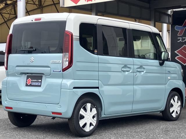 スペーシア ハイブリッドＸ　届出済未使用車　全方位モニター付メモリーナビゲーション　フルセグ　Ｂｌｕｅｔｏｏｔｈ対応　ＬＥＤヘッドライト　オートライト　フルオートエアコン　フロントサイドリアカメラ（19枚目）