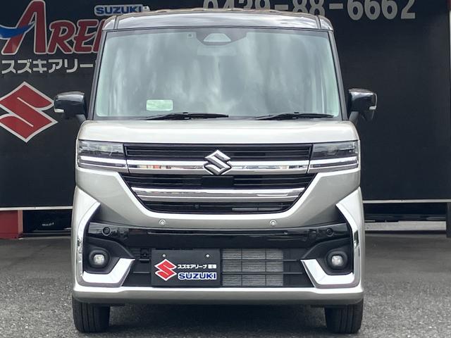 スペーシアカスタム ハイブリッドXSターボ 届出済未使用車 全方位モニター付ナビゲーション 360°カメラ 9インチフルセグナビ カープレイ対応  スズキコネクト アダプティブクルーズコントロール 車線逸脱抑制(4枚目)