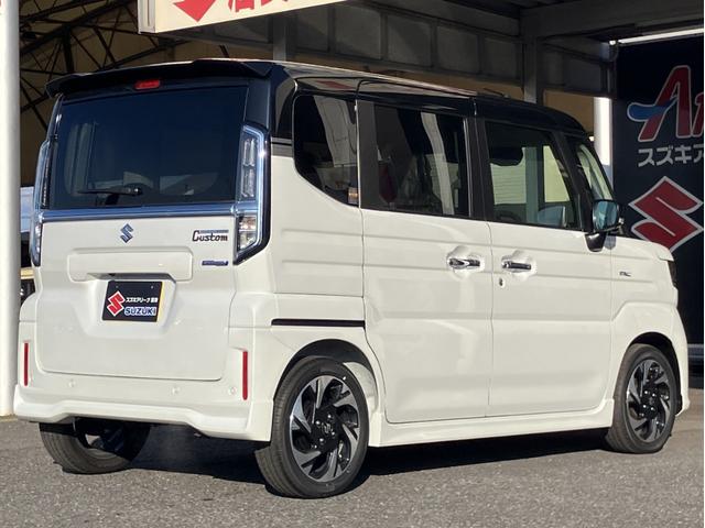 スペーシアカスタム ハイブリッドXSターボ 届出済未使用車 全方位モニター付ナビゲーション 360°カメラ 9インチフルセグナビ カープレイ対応  スズキコネクト アダプティブクルーズコントロール 車線逸脱抑制(10枚目)