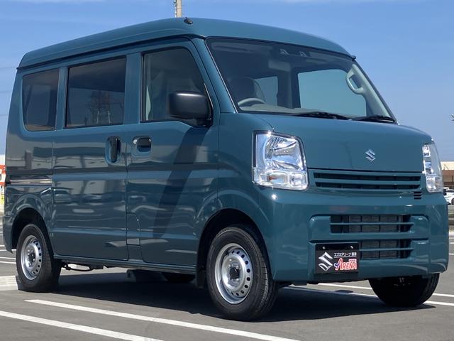 エブリイ ＰＡリミテッド　届出済未使用車　盗難防止　バックソナー　衝撃安全ボディー　フロントパワーウインドウ　キーレスキー　助手席エアバック　エアバック　Ａストップ　パワステ　ＡＣ　横滑り防止　ＡＢＳ　レーダーブレーキ装着車（11枚目）