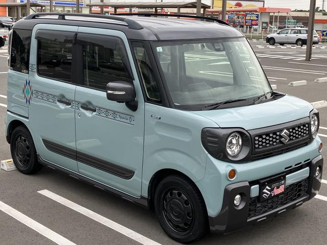 スペーシアギア ハイブリッドXZ ターボ 1オナ 全方位カメラパッケージ 純正8インチナビ リアフリップダウンモニター ETC 前後ドラレコ フルセグ CD DVD 禁煙車 両側パワースライドドア パドルシフト ステアリングスイッチ(3枚目)