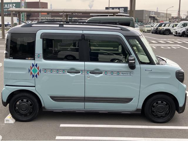 スペーシアギア ハイブリッドXZ ターボ 1オナ 全方位カメラパッケージ 純正8インチナビ リアフリップダウンモニター ETC 前後ドラレコ フルセグ CD DVD 禁煙車 両側パワースライドドア パドルシフト ステアリングスイッチ(24枚目)