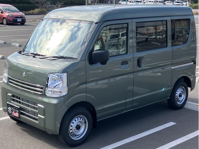 エブリイ ＰＡリミテッド　届出済未使用車　盗難防止　バックソナー　衝撃安全ボディー　フロントパワーウインドウ　キーレスキー　助手席エアバック　エアバック　Ａストップ　パワステ　ＡＣ　横滑り防止　ＡＢＳ　レーダーブレーキ装着車（9枚目）