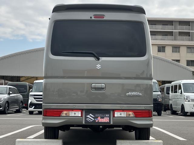 エブリイワゴン ＰＺターボ　届出済未使用車　４ＷＤ　ハイルーフ　Ｄカメラブレーキサポート　助手席エアバック　運転席エアバック　リアコーナーセンサー　ＴＢ　安全ボディ　ＡＵＴＯライト　電動格納ドアミラー　スマートキー　ＥＳＣ（20枚目）