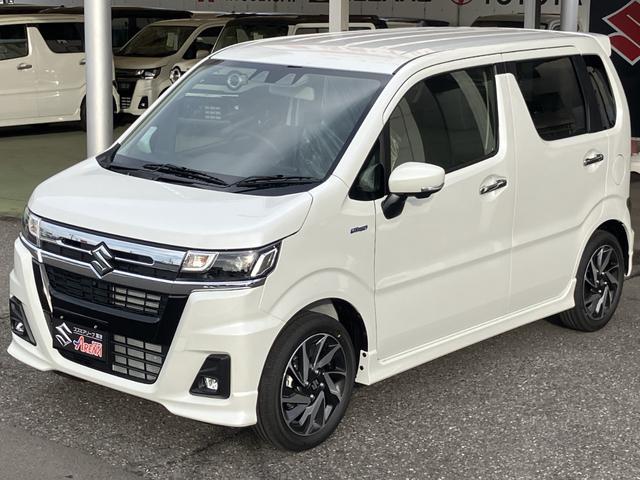 ワゴンＲカスタムＺ ハイブリッドＺＸ　ハイブリッドＺＸ　全方位モニター付ディスプレイオーディオ　アップグレードパッケージ　純正１５インチアルミホイール　ヘッドアップディスプレイ　フルオートエアコン（4枚目）