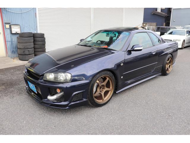 スカイライン ２５ＧＴターボ　トミーカイラフロントバンパー　ＢＮＲ３４純正フロントフェンダー　イーストベアーサイドステップ＆リアバンパー　前後Ｆ５０ブレンボキット　ＨＫＳフロントパイプ　ＪＩＣマフラー　ＴＥＩＮ車高調　クスコＬＳＤ（47枚目）