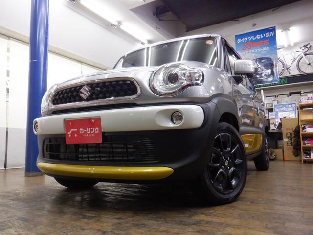 クロスビー ハイブリッドＭＺ　ブラックインテリアパッケージ特別仕様車／全方位モニターナビ／セーフティサポート／スペーシアカスタム用アームレストＢＯＸ装着／ガーニッシュ各部オプションイエロー／各部アルミ・ステンプレート化／禁煙車（4枚目）