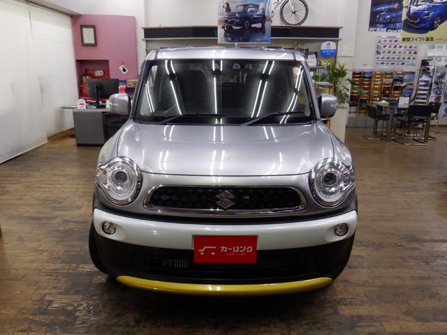 クロスビー ハイブリッドＭＺ　ブラックインテリアパッケージ特別仕様車／全方位モニターナビ／セーフティサポート／スペーシアカスタム用アームレストＢＯＸ装着／ガーニッシュ各部オプションイエロー／各部アルミ・ステンプレート化／禁煙車（5枚目）