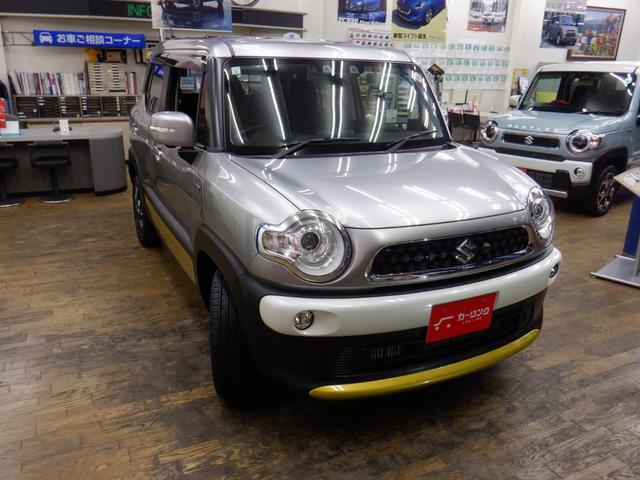 クロスビー ハイブリッドＭＺ　ブラックインテリアパッケージ特別仕様車／全方位モニターナビ／セーフティサポート／スペーシアカスタム用アームレストＢＯＸ装着／ガーニッシュ各部オプションイエロー／各部アルミ・ステンプレート化／禁煙車（8枚目）