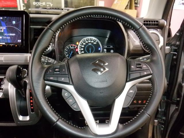 クロスビー ハイブリッドＭＺ　ブラックインテリアパッケージ特別仕様車／全方位モニターナビ／セーフティサポート／スペーシアカスタム用アームレストＢＯＸ装着／ガーニッシュ各部オプションイエロー／各部アルミ・ステンプレート化／禁煙車（28枚目）