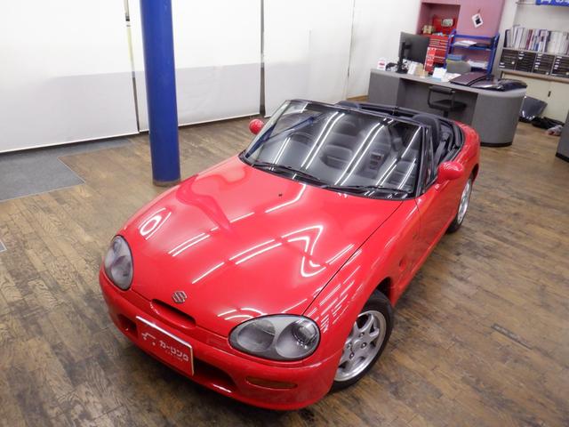 カプチーノ ベースグレード フルノーマル/(Tベルト・全油脂・エアコンコンプレッサー・エアコンガス・燃料ゲージ・燃料ポンプ・ガソリンホース、パイプ・ブレーキホース・バッテリー・ワイパー・タイヤ交換済+キャリパーOH済(3枚目)