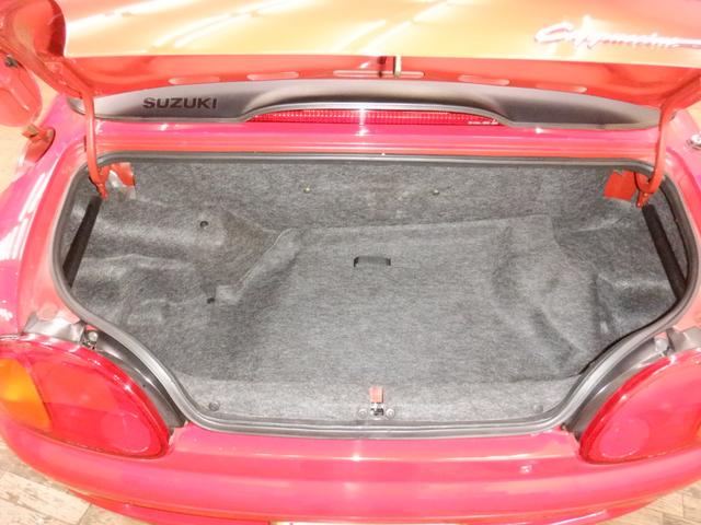 カプチーノ ベースグレード フルノーマル/(Tベルト・全油脂・エアコンコンプレッサー・エアコンガス・燃料ゲージ・燃料ポンプ・ガソリンホース、パイプ・ブレーキホース・バッテリー・ワイパー・タイヤ交換済+キャリパーOH済(36枚目)