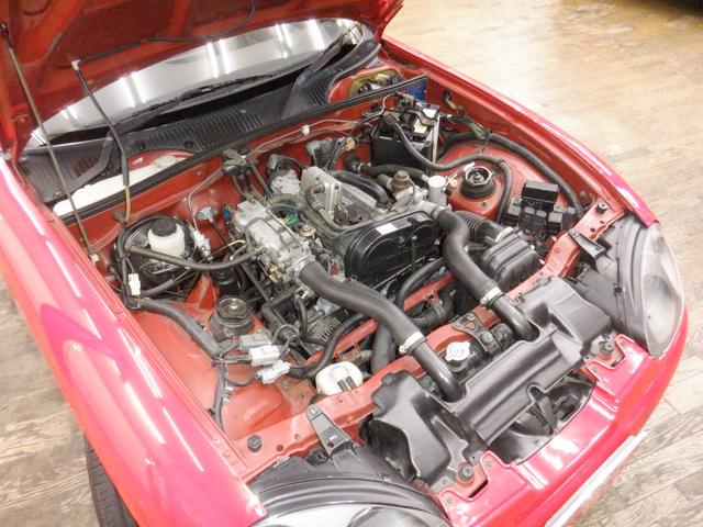 カプチーノ ベースグレード フルノーマル/(Tベルト・全油脂・エアコンコンプレッサー・エアコンガス・燃料ゲージ・燃料ポンプ・ガソリンホース、パイプ・ブレーキホース・バッテリー・ワイパー・タイヤ交換済+キャリパーOH済(50枚目)