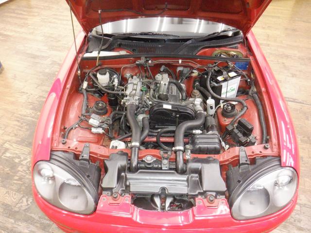 カプチーノ ベースグレード フルノーマル/(Tベルト・全油脂・エアコンコンプレッサー・エアコンガス・燃料ゲージ・燃料ポンプ・ガソリンホース、パイプ・ブレーキホース・バッテリー・ワイパー・タイヤ交換済+キャリパーOH済(51枚目)