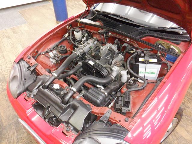 カプチーノ ベースグレード フルノーマル/(Tベルト・全油脂・エアコンコンプレッサー・エアコンガス・燃料ゲージ・燃料ポンプ・ガソリンホース、パイプ・ブレーキホース・バッテリー・ワイパー・タイヤ交換済+キャリパーOH済(52枚目)